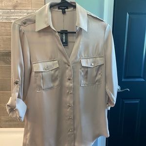 Express Silky Button Down Shirt